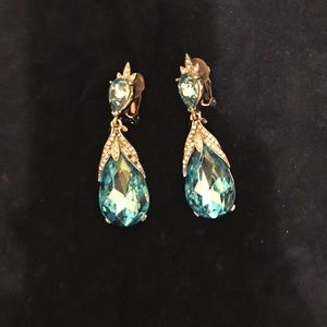Crystal blue earrings